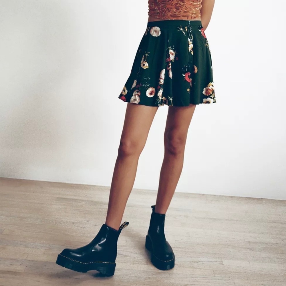 Millie Button-Front Mini Skirt